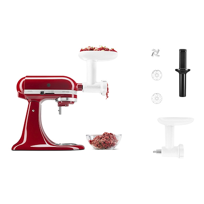 KitchenAid Kødhakker til standmixer hvid/stål