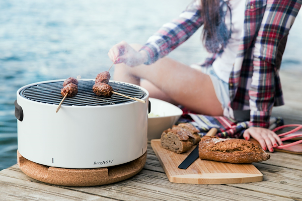 Berghoff transportabel bordgrill hvid