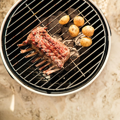 Berghoff transportabel bordgrill hvid