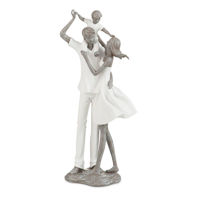 Columbine figur familie hvid H40 cm