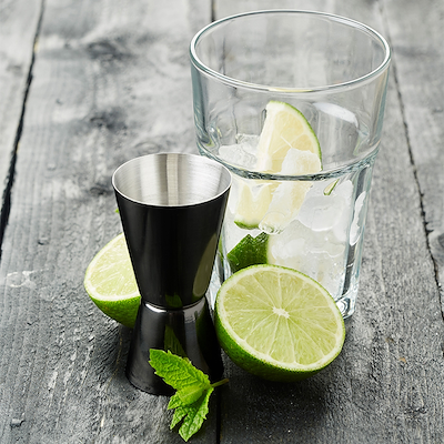 Point Virgule målebæger metallisk sort 3/5 cl