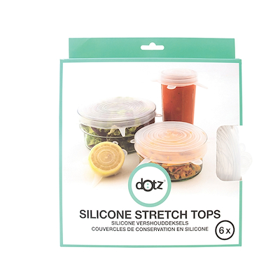 Dotz genanvendelige silikonelåg 6 stk. gennemsigtig