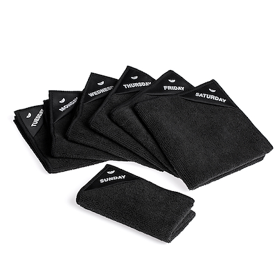 Klud microfiberklude 7 ugedage black 30x30 cm