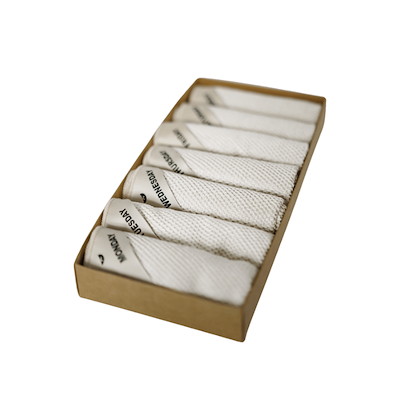 KLUD Vaffel karklud med ugedage lys beige 7 stk. 30x30 cm