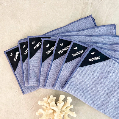 Klud microfiberklude 7 ugedage blue 30x30 cm