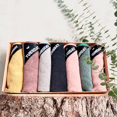 Klud microfiberklude 7 ugedage multicolor 30x30 cm