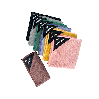 Klud microfiberklude 7 ugedage multicolor 30x30 cm