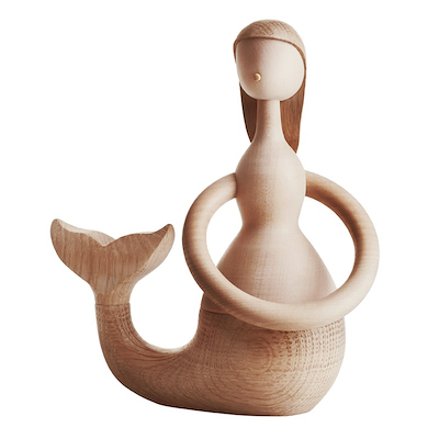 Architectmade Mermaid træfigur træ farve 13 cm