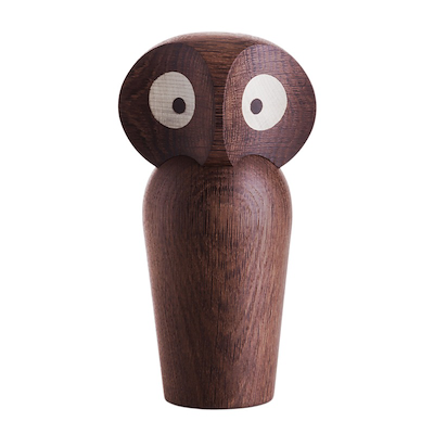 Architectmade Owl ugle røget eg 12 cm