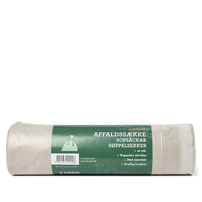 Affaldssække klar 120 liter 10 poser pr. rulle - ekstra kraftig kvalitet