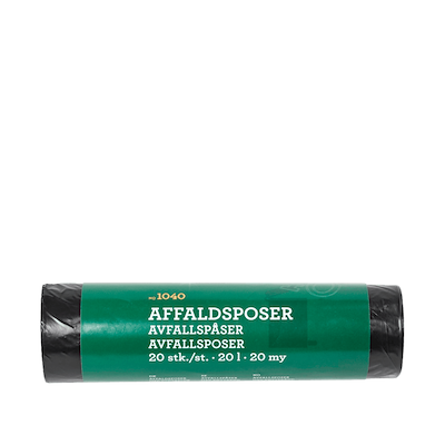 Affaldsposer med snøreluk 20 stk. 20 liter