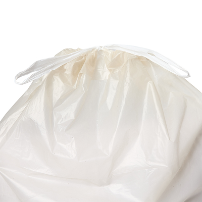 Affaldssække med snøreluk 100 liter 10 poser pr. rulle - klar plast