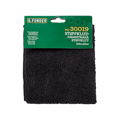 Støvklud mikrofiber sort 30x30 cm