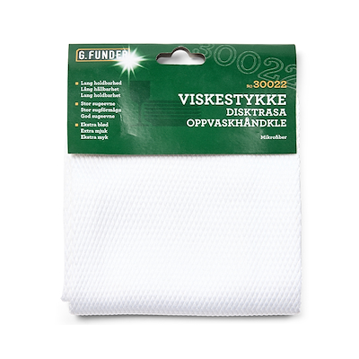 Viskestykke i microfiber 60x40 cm hvid