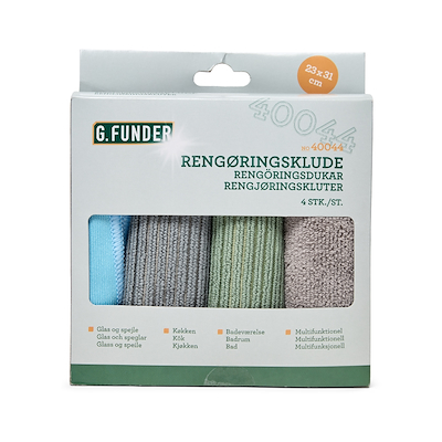 Rengøringsklude 4-pak 23x31 cm