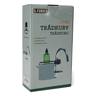 G. Funder trådkurv til køkkenarmatur sort