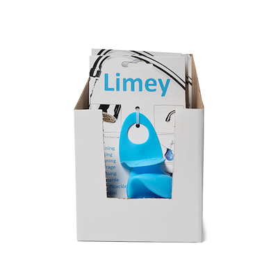 Limey silikone afkalker til vandhane blå