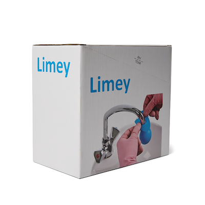 Limey silikone afkalker til vandhane blå