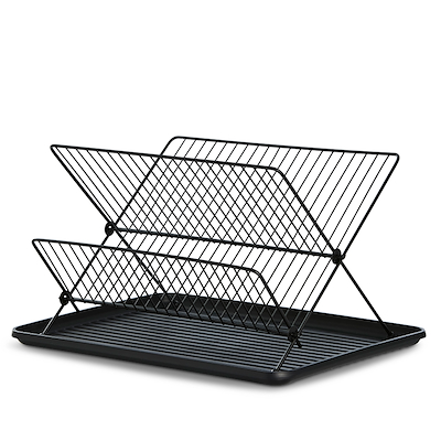 Opvaskestativ sort 43x23 cm