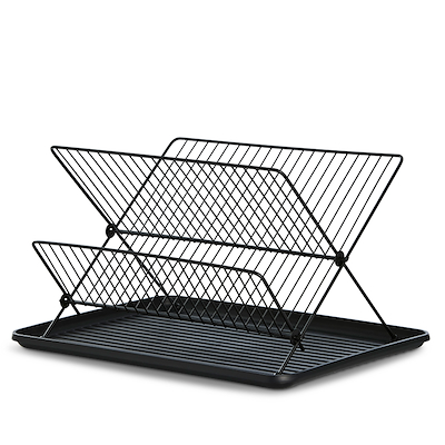 Opvaskestativ sort 43x23 cm