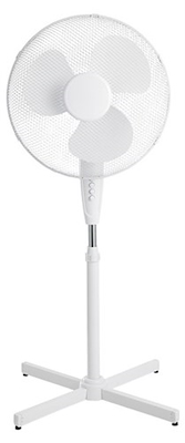 Gulvventilator hvid Ø 40 cm H 105-130 cm