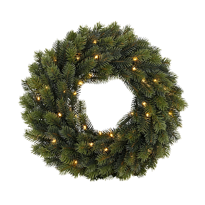 Julekrans med 49 LED lys inkl. timer Ø40 cm