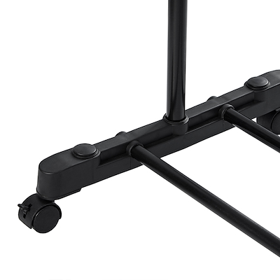 Garderobestativ justerbart sort 81x42x100-170 cm