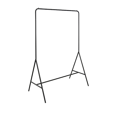 Garderobestativ sort 109x55x154 cm