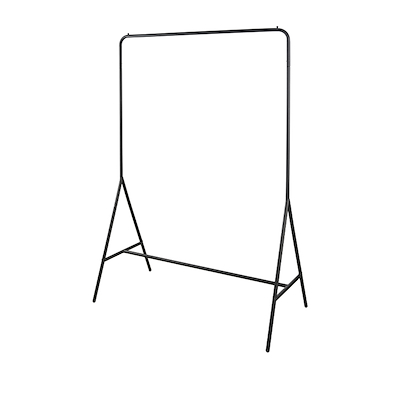 Garderobestativ sort 109x55x154 cm