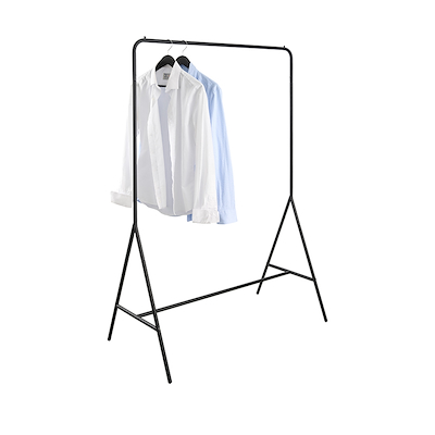 Garderobestativ sort 109x55x154 cm