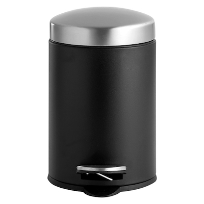 Pedalspand med softclose sort 3 liter