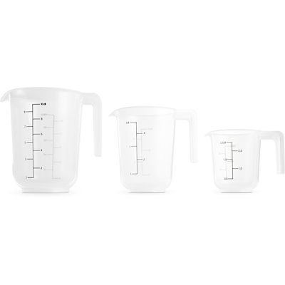 Målekandesæt klar 0,25+0,5+1 liter