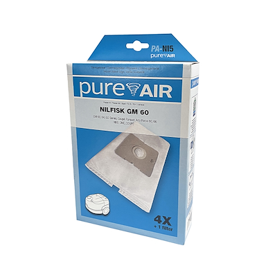 PureAir Nilfisk GM 60 støvsugerposer 5 stk. PA-NI5
