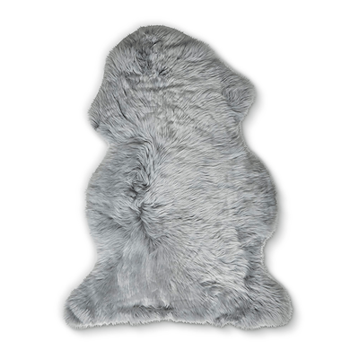 Ægte lammeskind lysegrå 90x60 cm