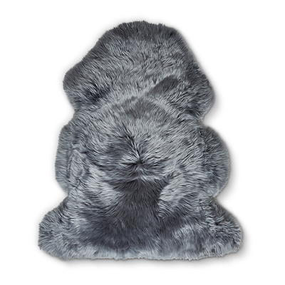 Ægte lammeskind mørkegrå 90x60 cm