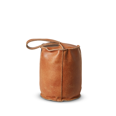 Dørstopper læder brun