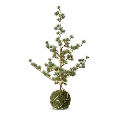 Juletræ med batterilyskæde 65 cm
