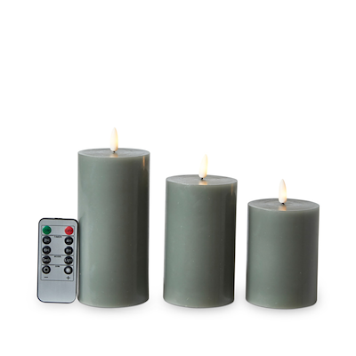 LED bloklys grøn 3 stk.