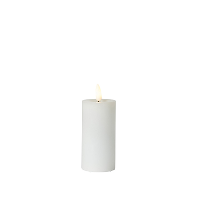 LED bloklys hvid 3D væge H12,5 cm