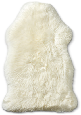 Ægte lammeskind hvid 90x60 cm
