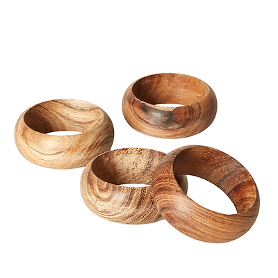 Servietring natur Ø5,2 cm i akacietræ