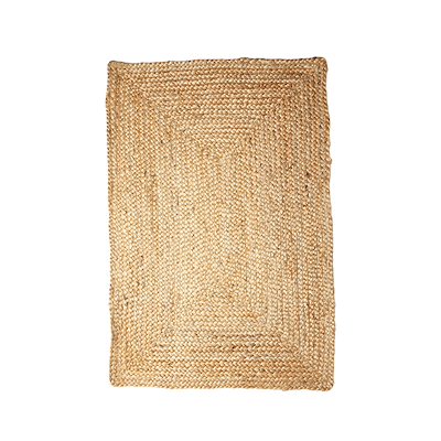 Tæppe flettet jute i natur 60x90 cm
