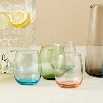 Vandglas 4 stk. i 4 assorterede farver