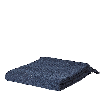 Ib Laursen plaid blå bomuld/polyester 125x150 cm