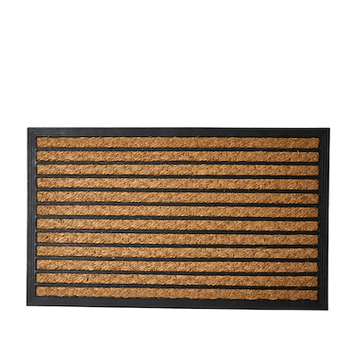 Dørmåtte kokosfibre + gummi striber 45x75 cm