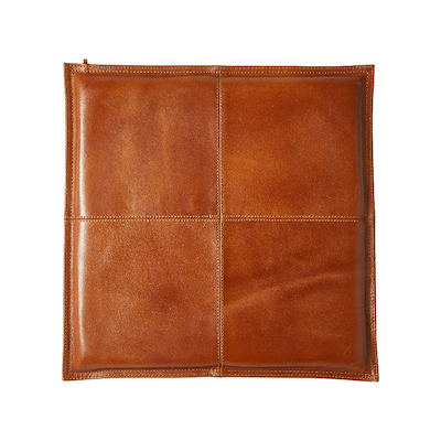 Sædehynde cognac bøffellæder 38x38x2,5 cm