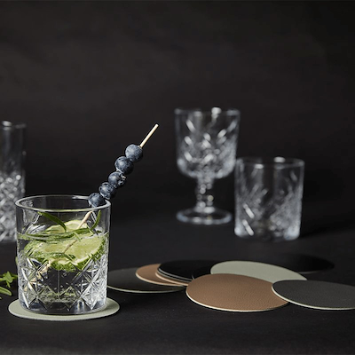 Vendbare glasbrikker Ø10 cm 6 stk. assorterede farver