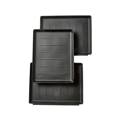 Skobakker plast sort 35x27x2,5 cm 3 stk.