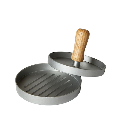 Bøfformer aluminium/træ Ø11.8 cm