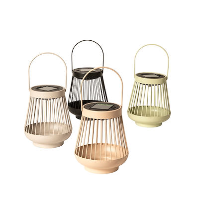 Lanterne med solcelle 4 assorterede farver